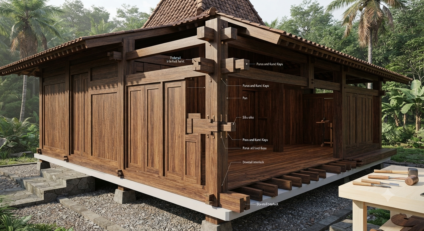 Rumah Kayu Jati Knockdown