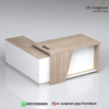 Meja Resepsionis L-Shape Estetik