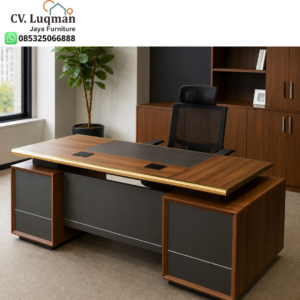 Meja Kantor Direktur Modern HPL Premium