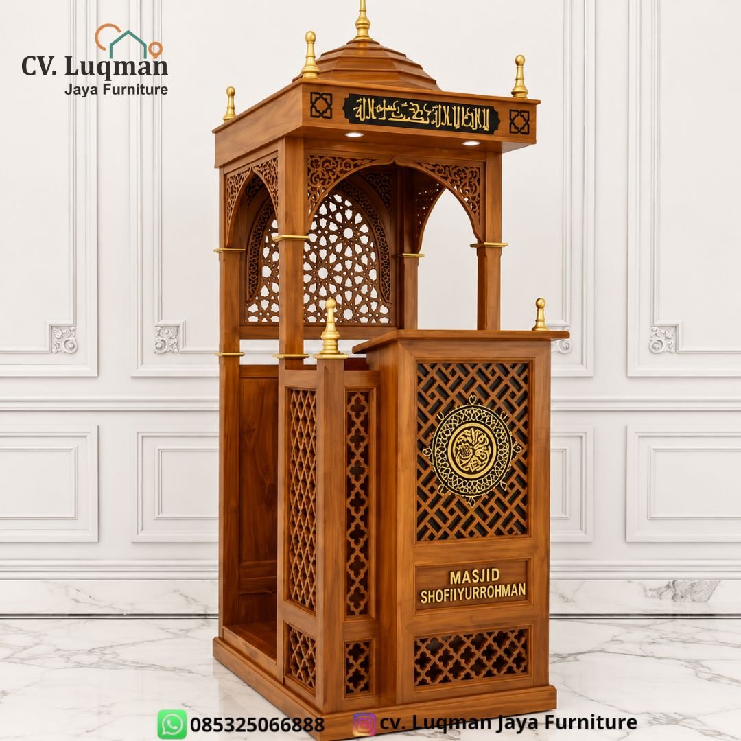 Mimbar Masjid Jati Mewah Eksklusif 