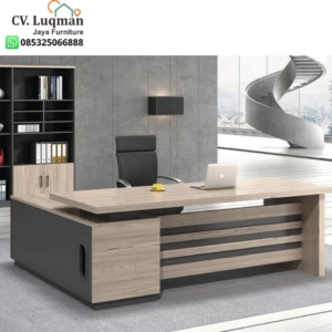 Meja Kantor Direktur Modern Minimalis HPL Premium