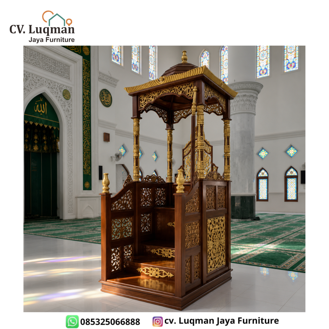 Mimbar Masjid Megah Ukir Jepara