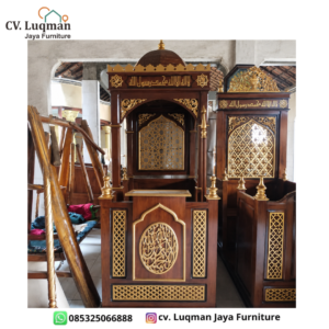 Jual Mimbar Masjid Ukir Mewah