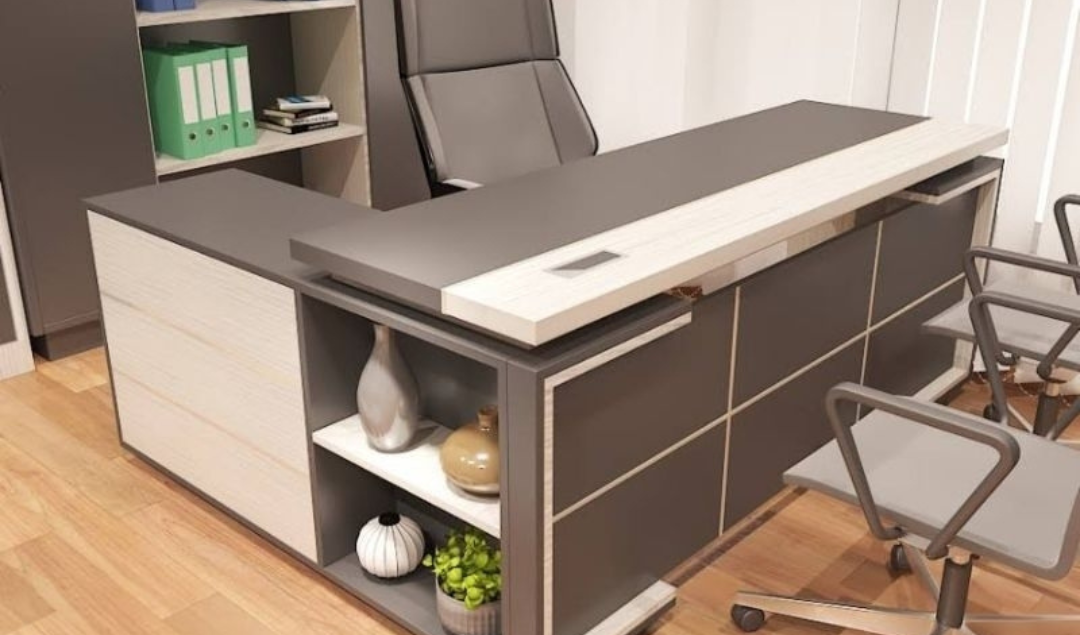 Meja Eksekutif L-Shape Revolusioner dari CV. Luqman Jaya Furniture