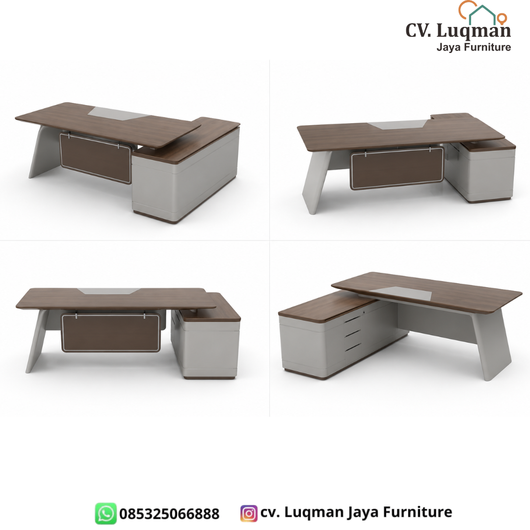 Meja Kantor Eksekutif Modern dari CV. Luqman Jaya Furniture Meja Kantor Eksekutif Modern dari CV. Luqman Jaya Furniture