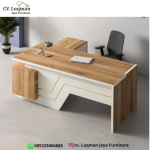 Meja Kantor Pimpinan Modern CV. Luqman Jaya Furniture