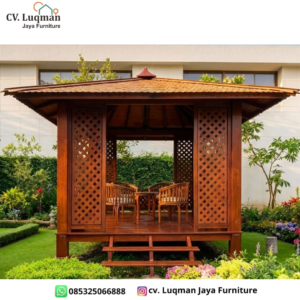 Gazebo Kayu Jati Klasik