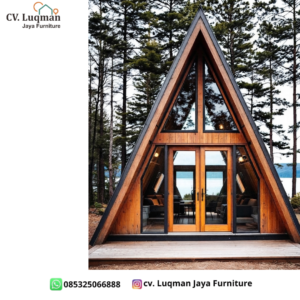 Rumah Kayu Jati Segitiga Premium