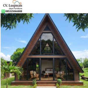 Rumah Segitiga Kayu Jati
