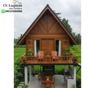 Rumah Panggung Kayu Jati Solid Modern