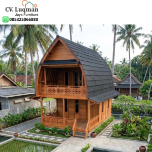 Rumah Lumbung Kayu Jati 2 Lantai