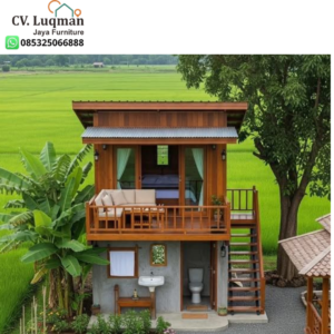 Rumah Panggung Kayu Jati Minimalis
