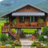 Rumah Panggung Modern Kayu Jati Perhutani