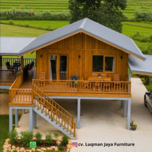 Rumah Panggung Minimalis Kayu Jati Perhutani