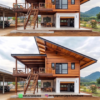 Rumah Panggung Kayu Jati Modern