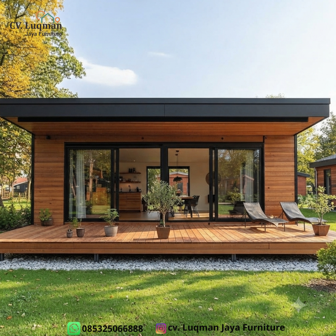 Rumah Kayu Jati Mewah Modern