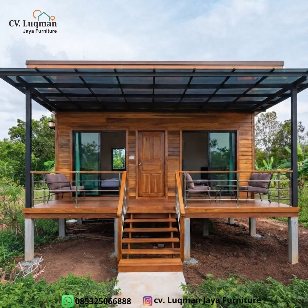 Rumah Panggung Kayu Jati Minimalis