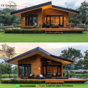 Rumah Glamping Kayu Jati Modern