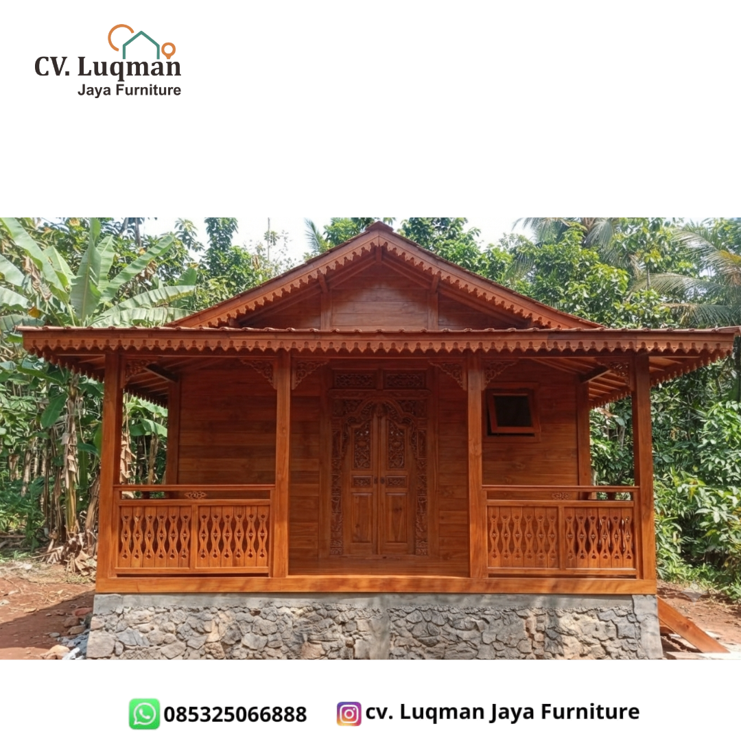 Rumah Joglo Kayu Jati Minimalis Tradisional