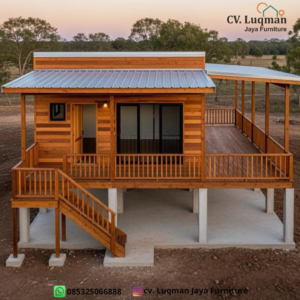 Rumah Panggung Kayu Jati Minimalis