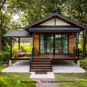 Rumah Panggung Kayu Jati Minimalis