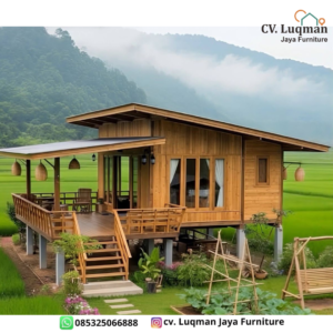 Rumah Panggung Kayu Jati Modern nan Eksklusif
