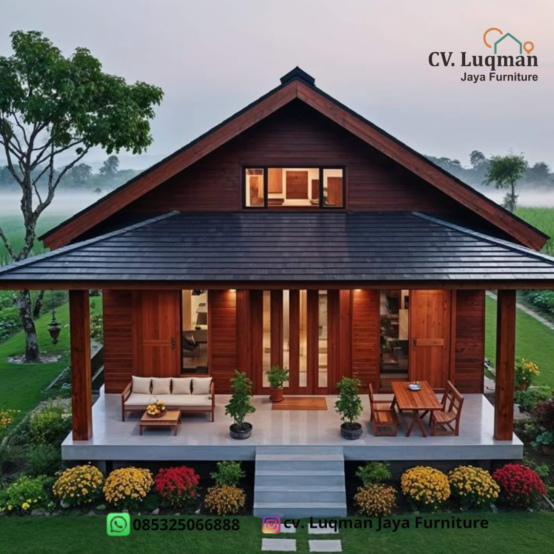 Rumah Limasan Kayu Jati Modern