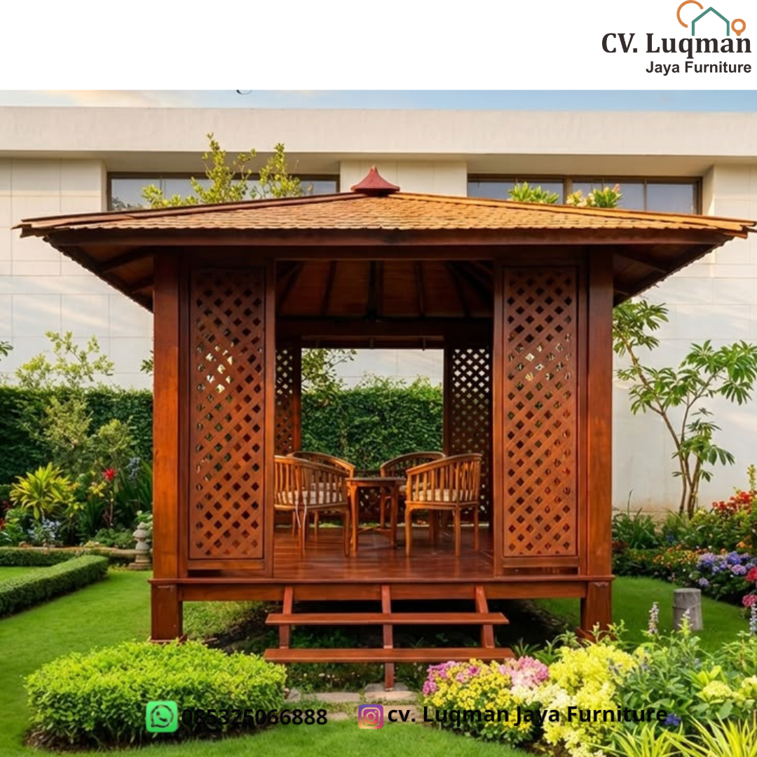 Gazebo Kayu Jati Ukir Jepara