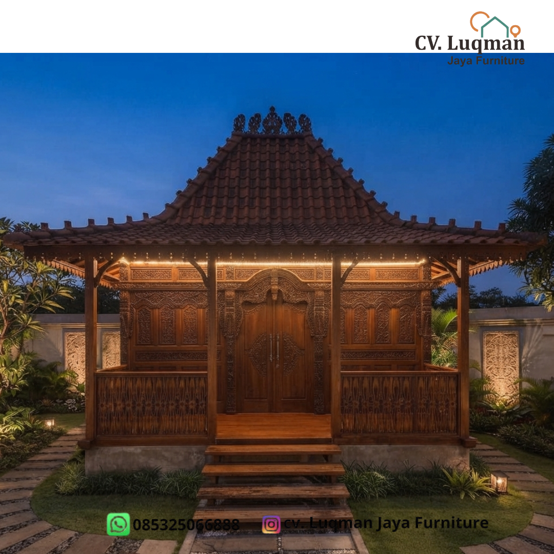 Gazebo Ukir Kayu Jati Perhutani Jepara
