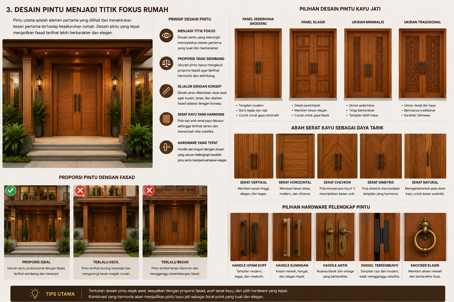 6 Detail Rumah Kayu Jati yang Menentukan Kesan Mewah pada Hunian