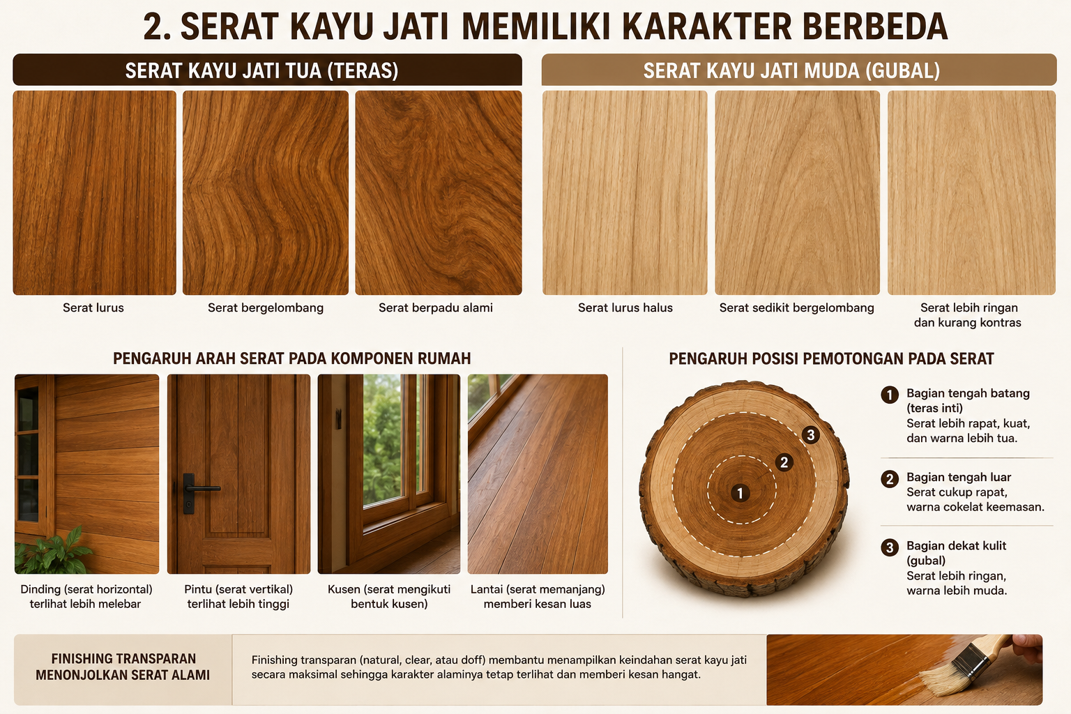6 Perbedaan Kayu Jati Tua dan Kayu Jati Muda untuk Pembuatan Rumah