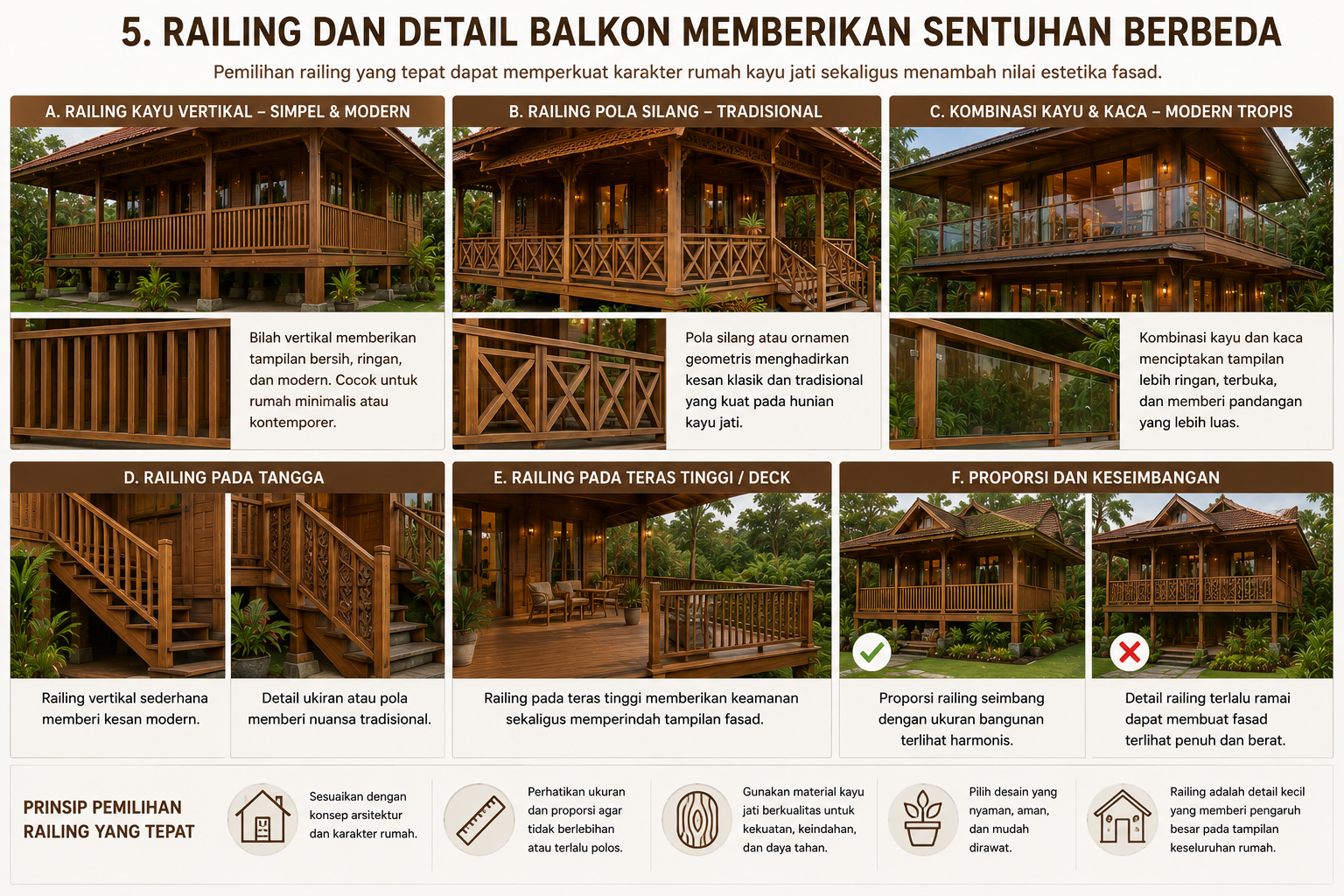 7 Detail Arsitektur yang Bisa Mengubah Karakter Rumah Kayu Jati