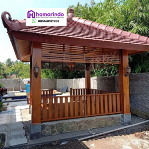 Gazebo Kayu Jati Minimalis