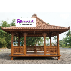 Gazebo Ukir Kayu Jati Klasik