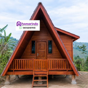 Rumah Kayu Jati Segitiga
