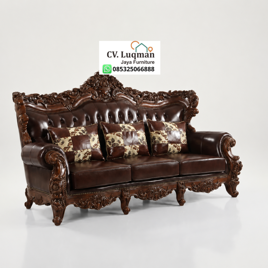 Sofa Tamu Ukir Mewah Klasik