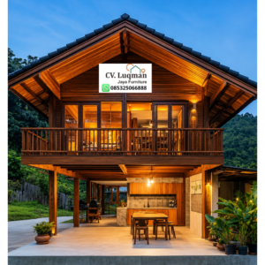Rumah Panggung Kayu Jati Modern