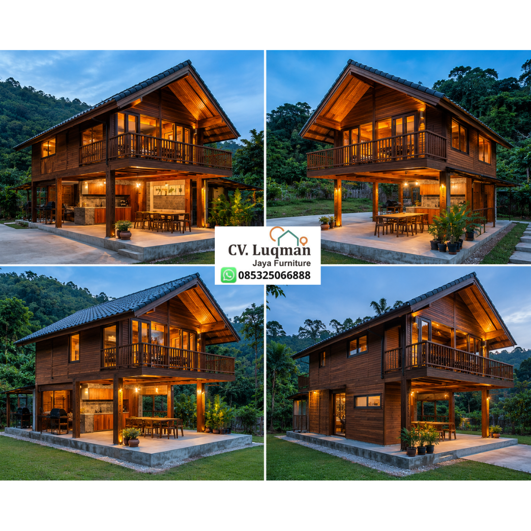 Rumah Panggung Kayu Jati Modern Rumah Panggung Kayu Jati Modern