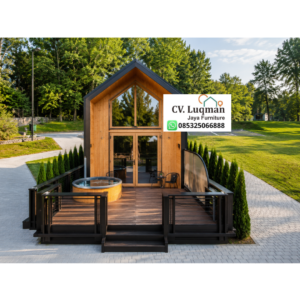 Rumah Glamping Modern Kayu Jati