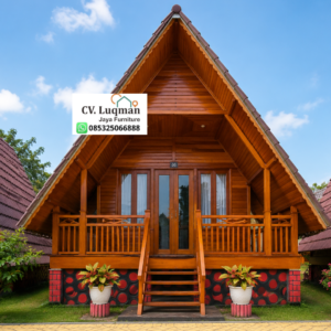 Rumah Segitiga Kayu Jati