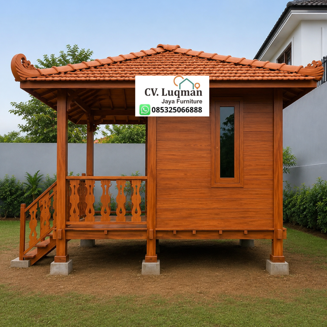 Gazebo Kayu Jati Minimalis Gazebo Kayu Jati Minimalis