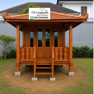 Gazebo Kayu Jati Minimalis