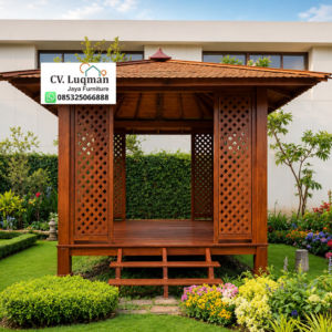 Gazebo Kayu Jati Minimalis