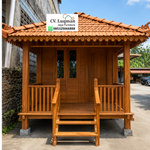 Gazebo Kayu Jati Minimalis