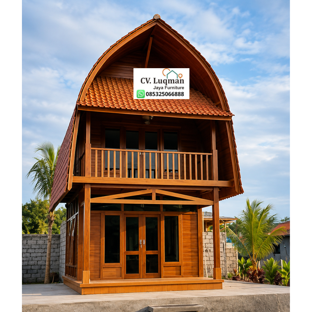Rumah Lumbung Kayu Jati 2 Lantai