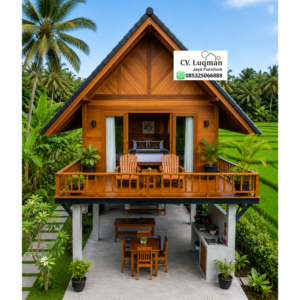 Rumah Panggung Kayu Jati Minimalis