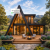 Rumah Kayu Jati Kombinasi Modern