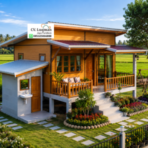 Rumah Panggung Kayu Jati Minimalis