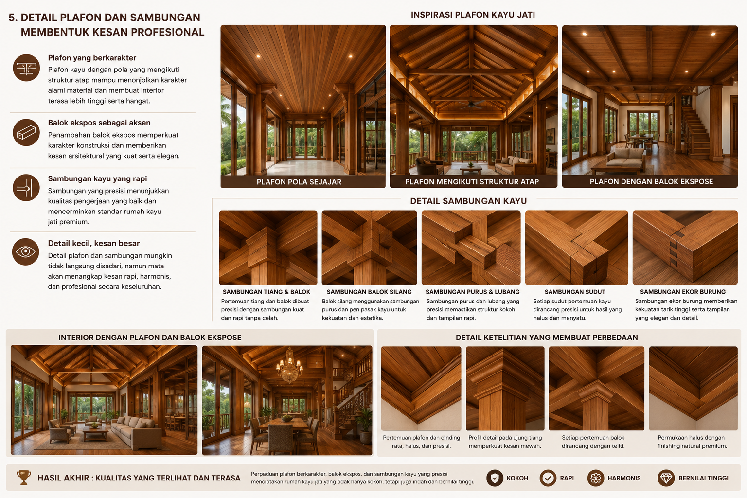6 Detail Rumah Kayu Jati Mewah