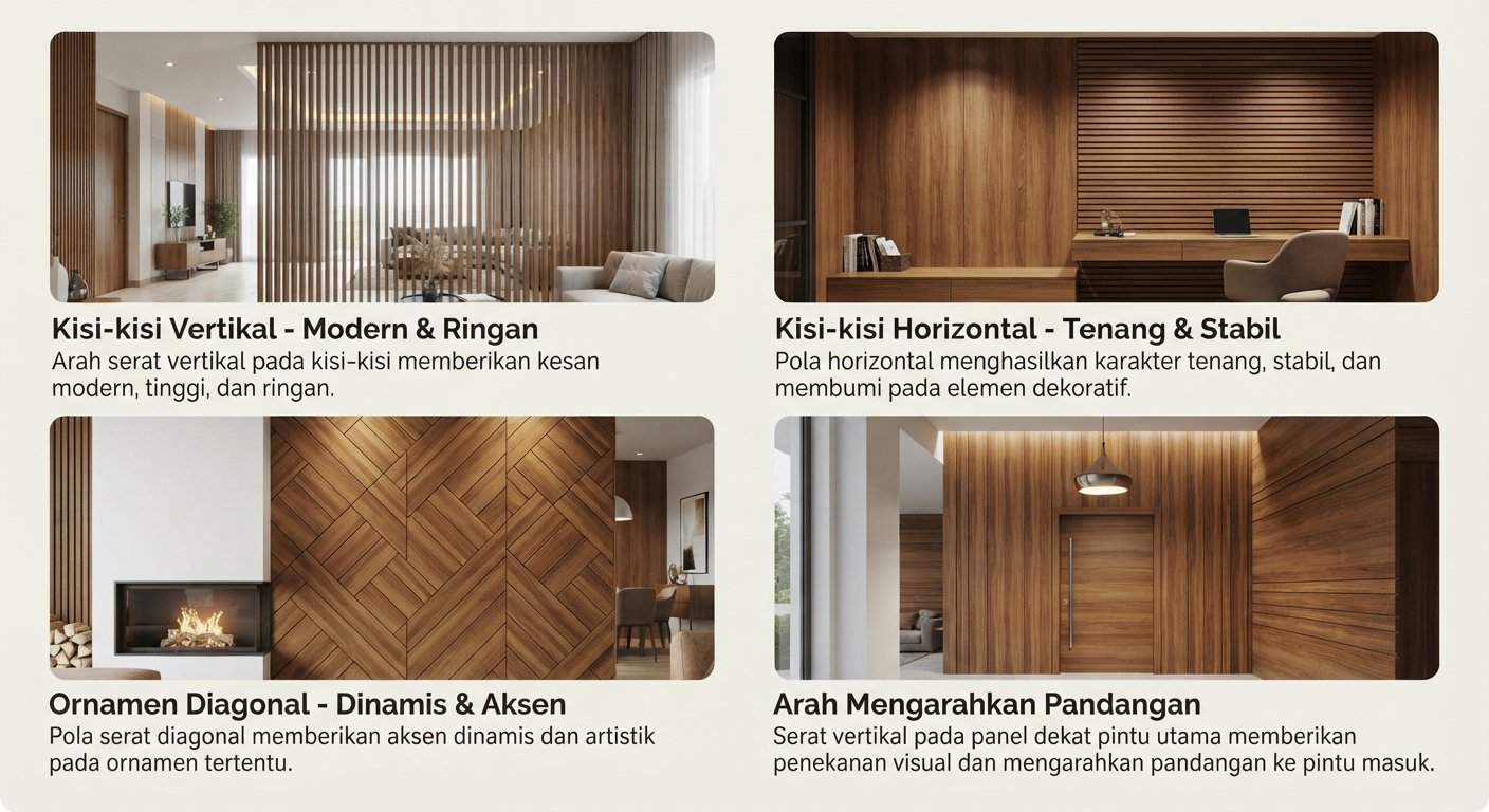 5 Cara Menentukan Arah Serat Kayu Jati pada Bagian Rumah agar Tampil Lebih Menarik